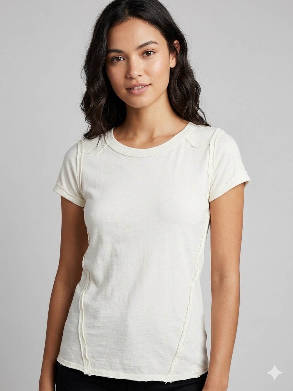 NWT We The Free Ivory Short Sleeve T-Shirt Size Small Tee